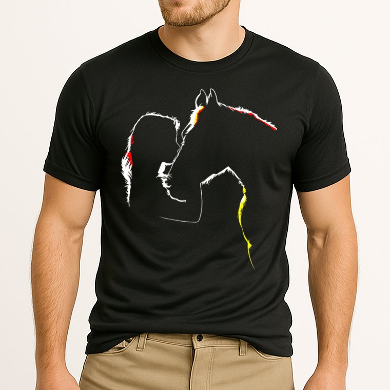 Horse Lover Outline Cute Gift Cooling Performance Crew T-Shirt