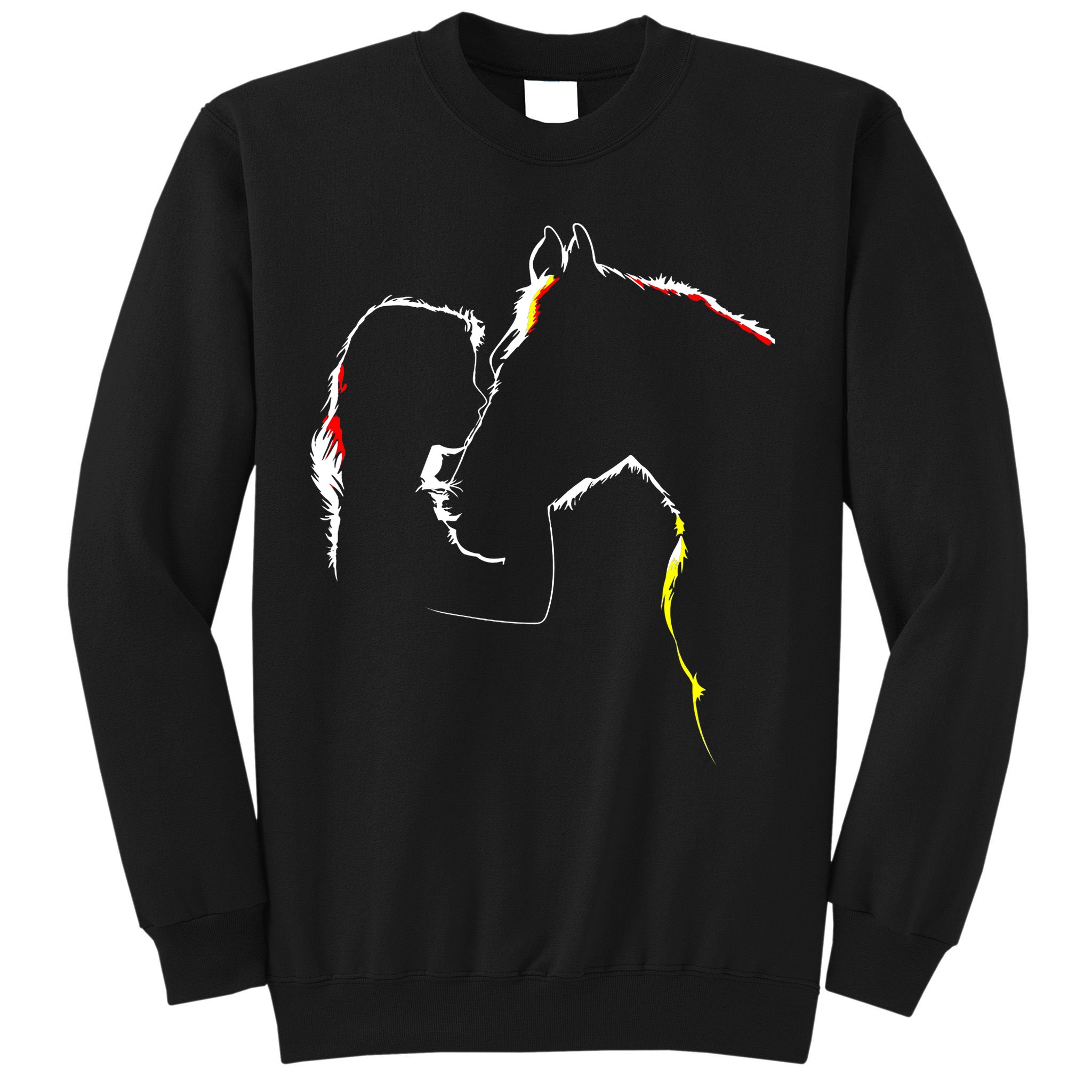 Horse Lover Outline Cute Gift Sweatshirt