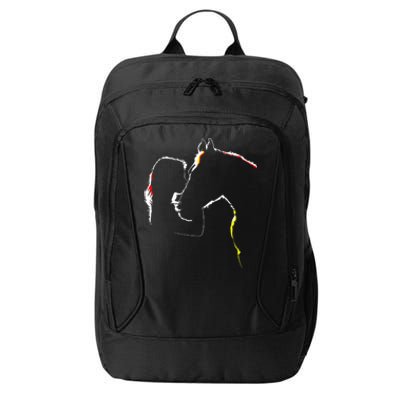 Horse Lover Outline Cute Gift City Backpack