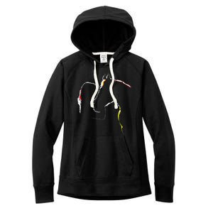 Horse Lover Outline Cute Gift Women's Fleece Hoodie