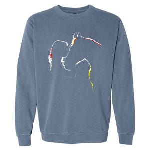 Horse Lover Outline Cute Gift Garment-Dyed Sweatshirt