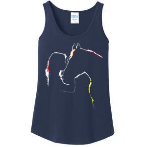 Horse Lover Outline Cute Gift Ladies Essential Tank