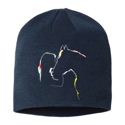 Horse Lover Outline Cute Gift Sustainable Beanie