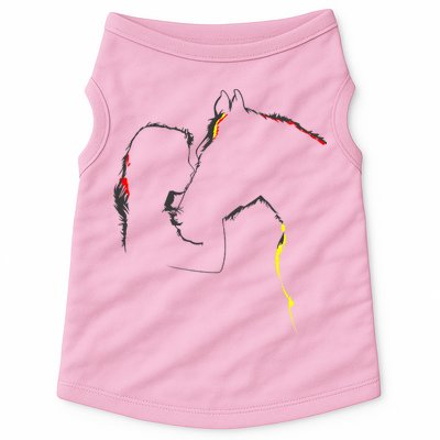 Horse Lover Outline Cute Gift Doggie Tank