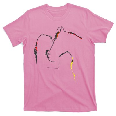 Horse Lover Outline Cute Gift T-Shirt