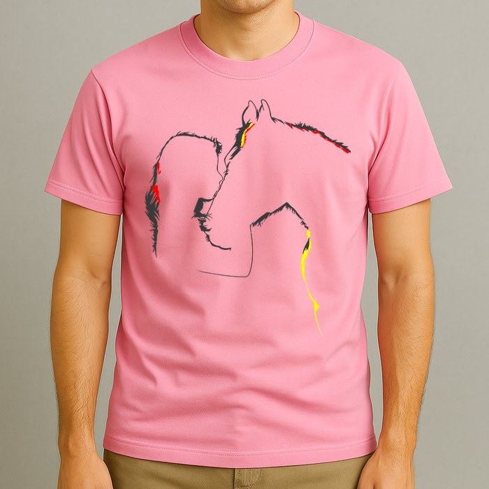 Horse Lover Outline Cute Gift T-Shirt