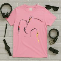 Horse Lover Outline Cute Gift T-Shirt