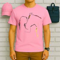 Horse Lover Outline Cute Gift T-Shirt