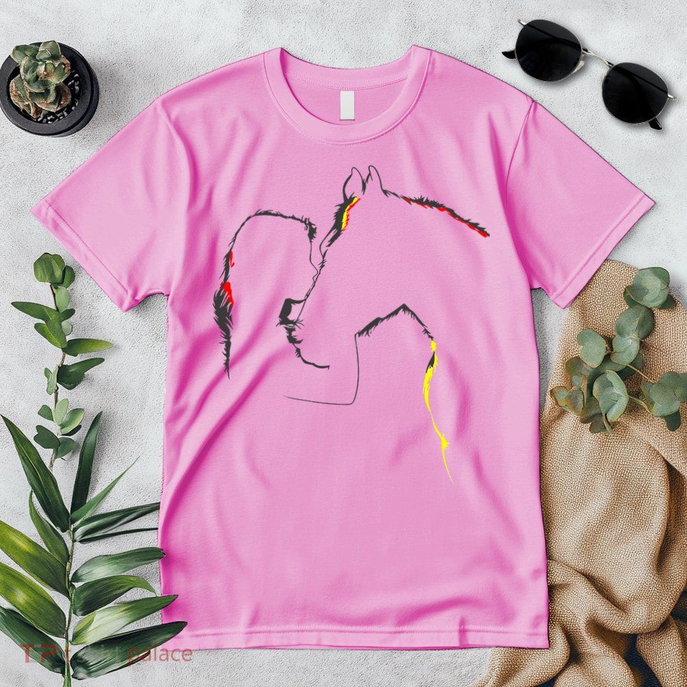 Horse Lover Outline Cute Gift Premium T-Shirt