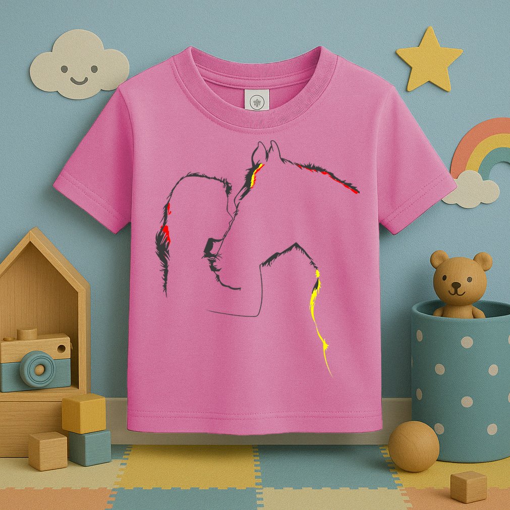 Horse Lover Outline Cute Gift Toddler T-Shirt
