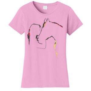 Horse Lover Outline Cute Gift Women's T-Shirt