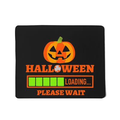 Halloween Loading Please Wait Pumpkin Mousepad
