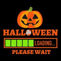 Halloween Loading Please Wait Pumpkin Mousepad