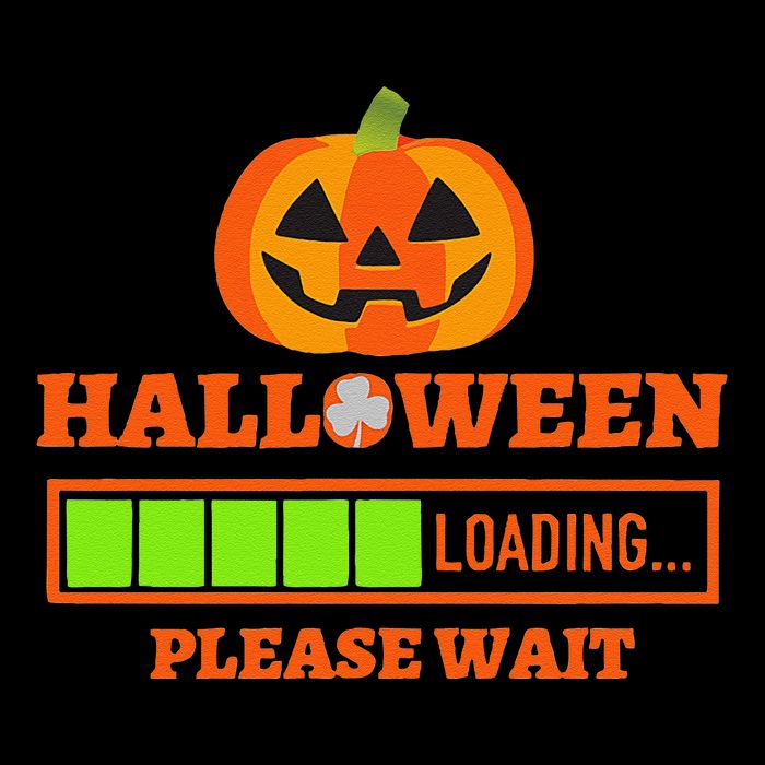 Halloween Loading Please Wait Pumpkin Mousepad