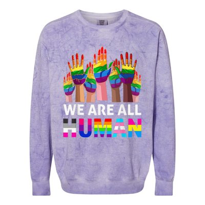 Human LGBT Pride Parade Colorblast Crewneck Sweatshirt