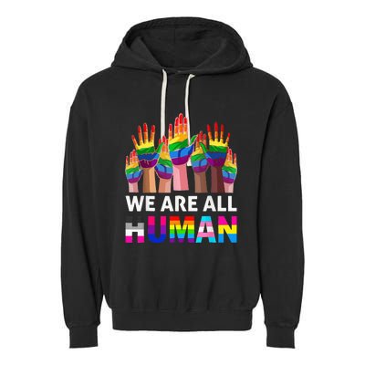 Human LGBT Pride Parade Garment-Dyed Fleece Hoodie