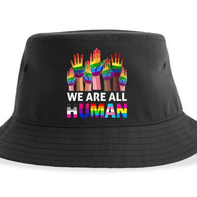 Human LGBT Pride Parade Sustainable Bucket Hat