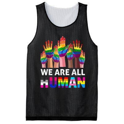 Human LGBT Pride Parade Mesh Reversible Basketball Jersey Tank