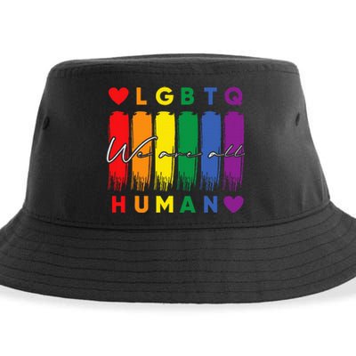 Human Lgbtq Pride Month Rainbow Sustainable Bucket Hat