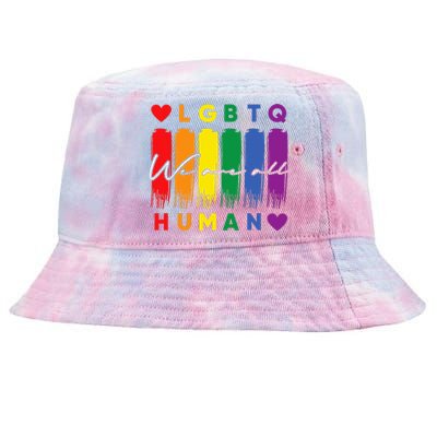 Human Lgbtq Pride Month Rainbow Tie-Dyed Bucket Hat