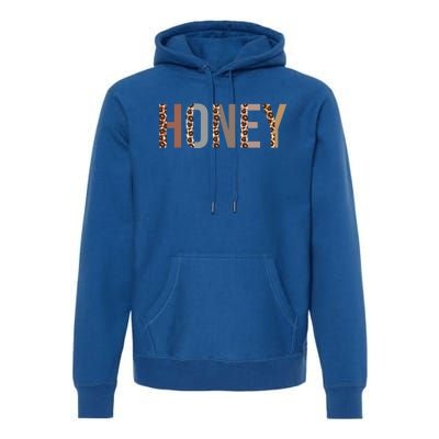 Honey Leopard Print Mom Cute Mothers Day Funny Grandma Gift Premium Hoodie