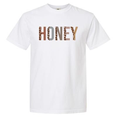 Honey Leopard Print Mom Cute Mothers Day Funny Grandma Gift Garment-Dyed Heavyweight T-Shirt