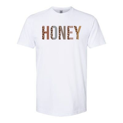 Honey Leopard Print Mom Cute Mothers Day Funny Grandma Gift Softstyle CVC T-Shirt