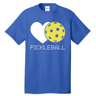 Heart Love Pickleball Gift Tall T-Shirt