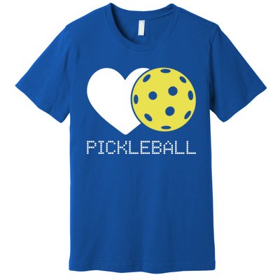 Heart Love Pickleball Gift Premium T-Shirt