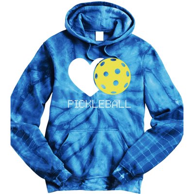 Heart Love Pickleball Gift Tie Dye Hoodie