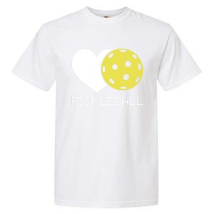 Heart Love Pickleball Gift Garment-Dyed Heavyweight T-Shirt