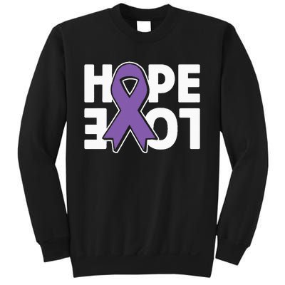 Hope Love Purple Ribbon Alzheimer´s Awareness Sweatshirt