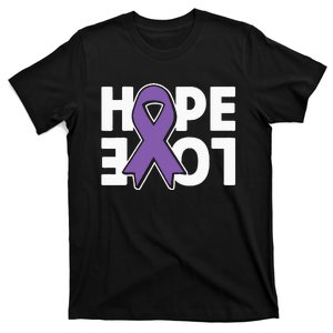 Hope Love Purple Ribbon Alzheimer´s Awareness T-Shirt