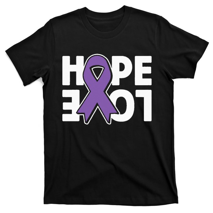 Hope Love Purple Ribbon Alzheimer´s Awareness T-Shirt