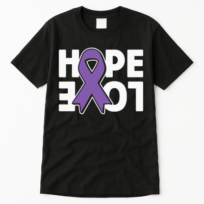 Hope Love Purple Ribbon Alzheimer´s Awareness Tall T-Shirt