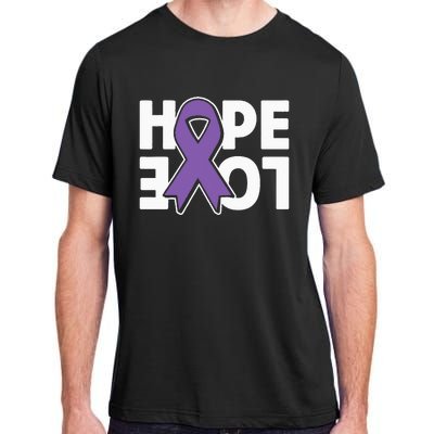 Hope Love Purple Ribbon Alzheimer´s Awareness Adult ChromaSoft Performance T-Shirt