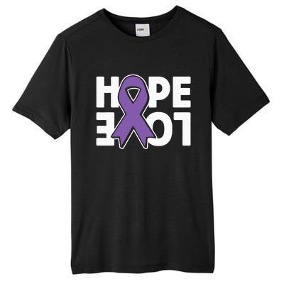 Hope Love Purple Ribbon Alzheimer´s Awareness Tall Fusion ChromaSoft Performance T-Shirt