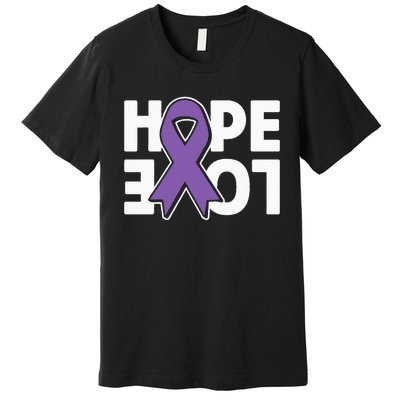 Hope Love Purple Ribbon Alzheimer´s Awareness Premium T-Shirt