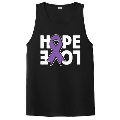 Hope Love Purple Ribbon Alzheimer´s Awareness PosiCharge Competitor Tank