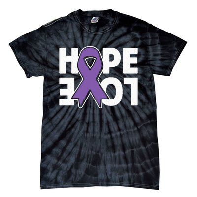 Hope Love Purple Ribbon Alzheimer´s Awareness Tie-Dye T-Shirt