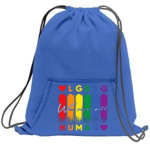 Human Lgbtq Pride Month Sweatshirt Cinch Pack Bag