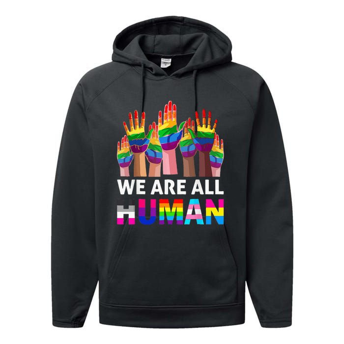 Human LGBT Pride Parade Plus Size Performance Fleece Hoodie