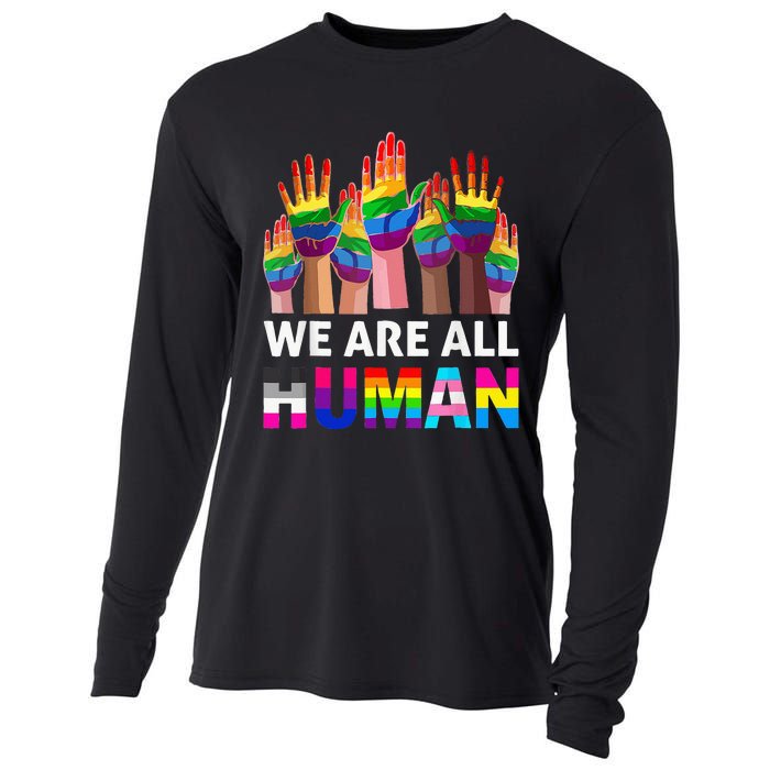 Human LGBT Pride Parade Plus Size Cooling Performance Long Sleeve Crew