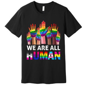 Human LGBT Pride Parade Plus Size Premium T-Shirt