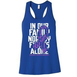 Hodgkins Lymphoma Purple Family Hodgkins Lymphoma Awareness Women's Racerback Tank