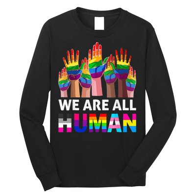 Human LGBT Pride Parade Plus Size Long Sleeve Shirt