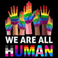 Human LGBT Pride Parade Plus Size Button