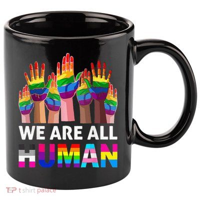 Human LGBT Pride Parade Plus Size 11oz C Handle Ceramic Mug