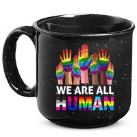 Human LGBT Pride Parade Plus Size 15oz Campfire Ceramic Mug