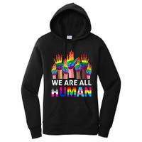 Human LGBT Pride Parade Plus Size Women's Pullover Hoodie